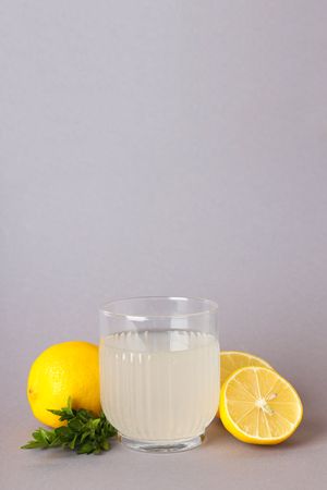 Concept of fresh summer drink - Limoncello cocktail