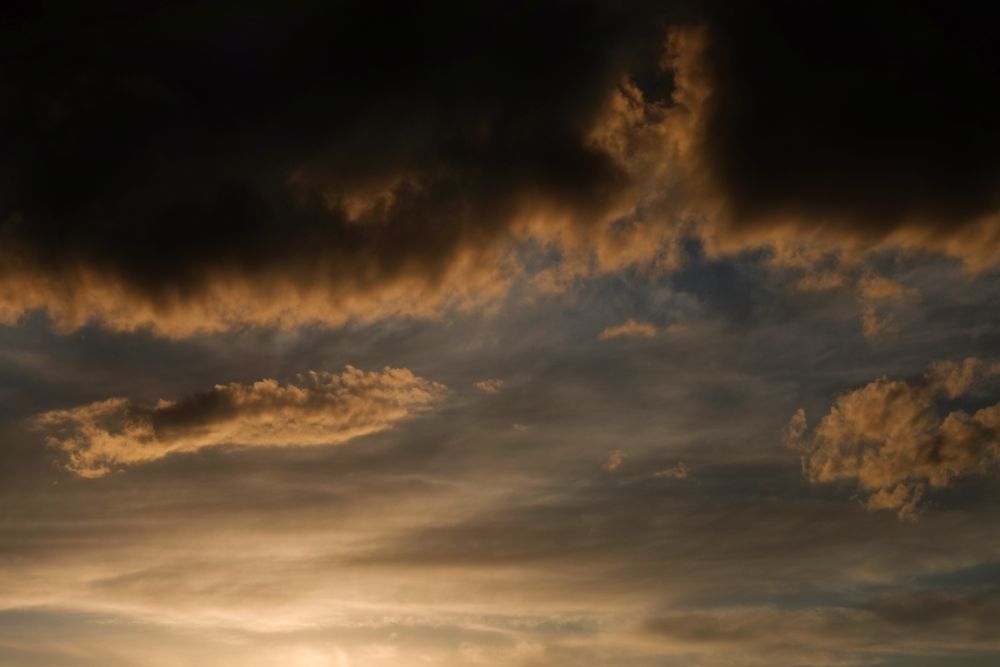 Grey clouds in a grey sky