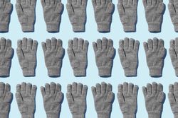 Gray gloves