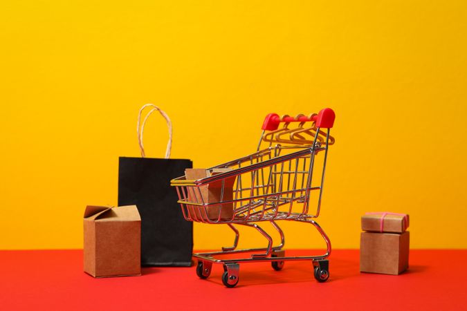 Concept of shopping, space for text