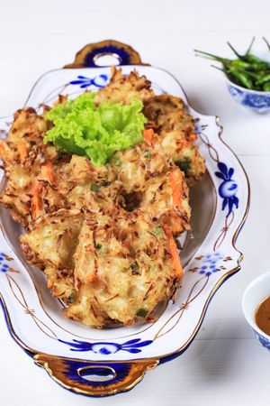 Bala-bala or Bakwan Vegetable Fritter, Traditional Indonesian Snack