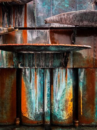 Metal corrosion on fountain