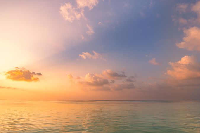 Colorful sunset under the Indian Ocean
