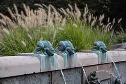 "Frog Baby" fountain on the campus of Ball State University in Muncie, Indiana Bbx8rb