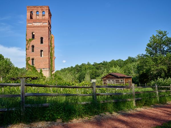 Remnants of the 1830s vintage Glendale Mill on Lawson’s Fork Creek in Spartanburg, South Carolina