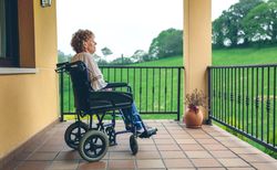 Older woman in a wheelchair