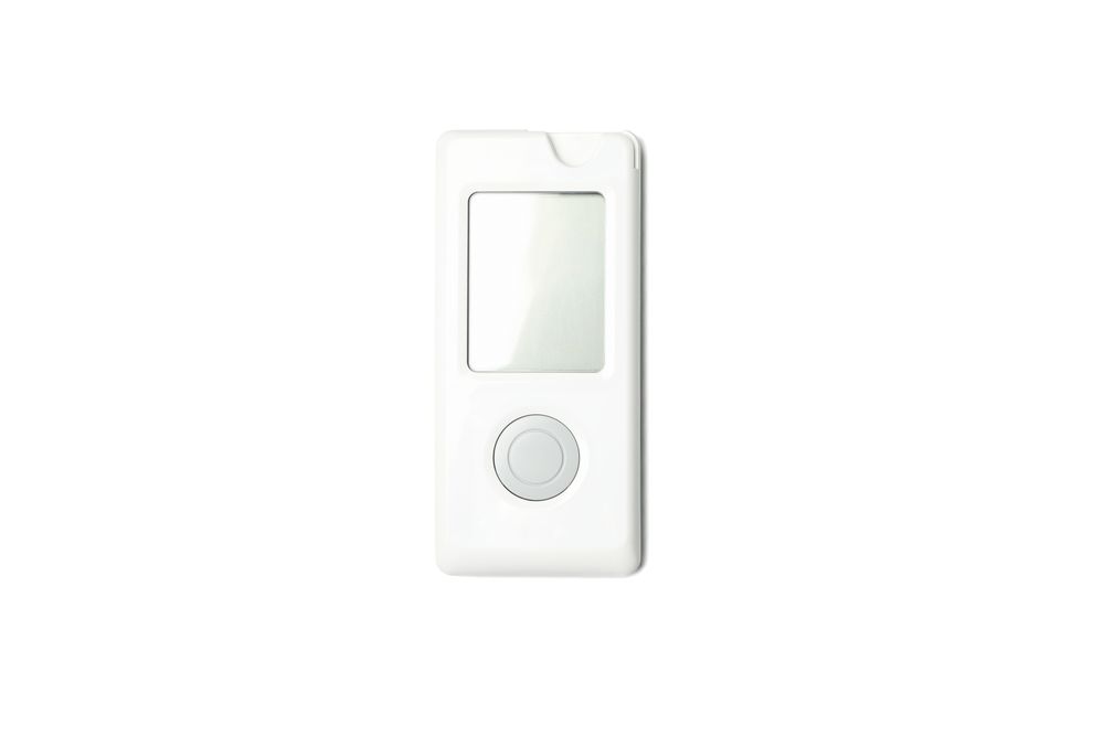 Blood glucose meter isolated on light background