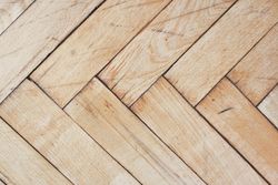 Detail of herringbone pattern on wooden floor