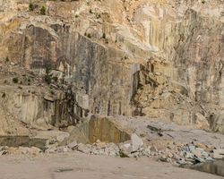 Surface of smooth quarry wall