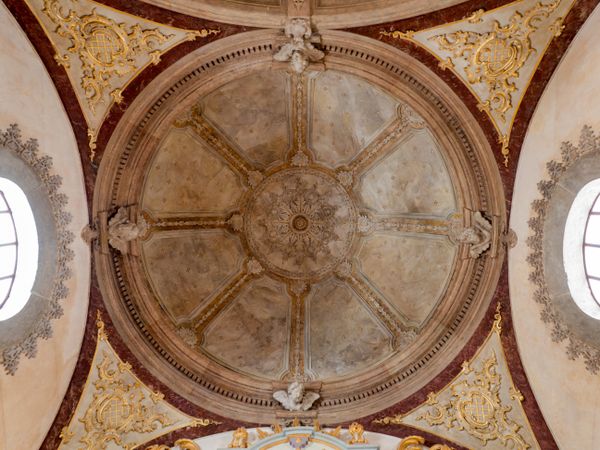 Ancient castle interiors. Rich royal chambers.