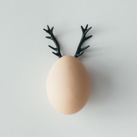 Easter egg with antlers