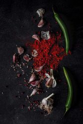 Fresh red and spicy chilli peppers