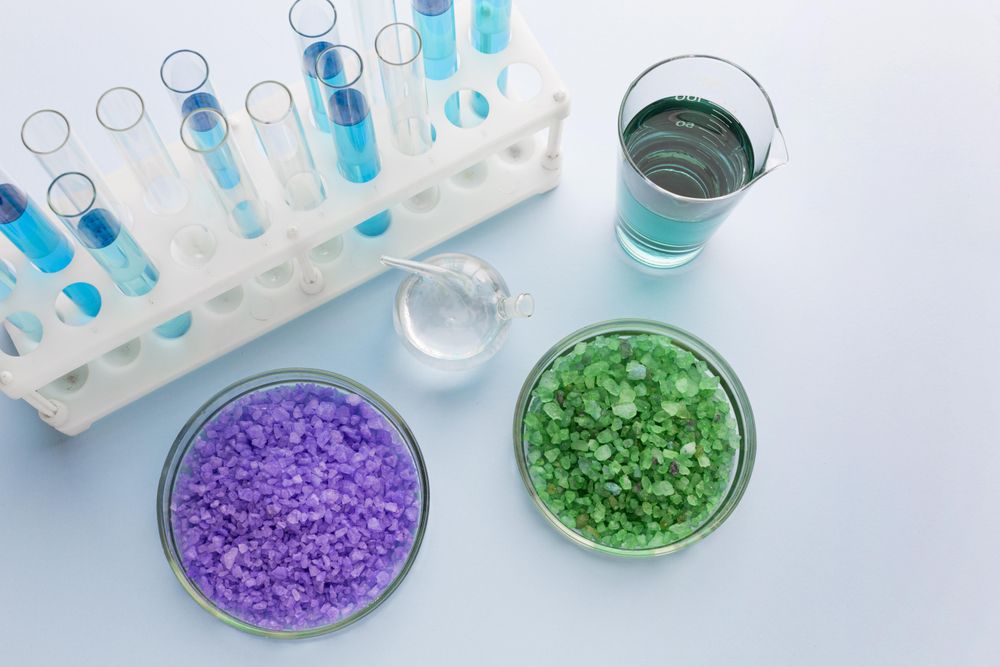 Top view of science equipment