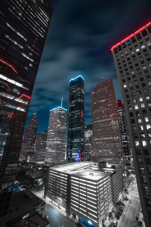 City buildings during night time