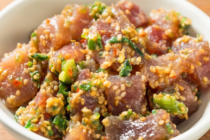 Organic Marinated Hawaiian Poke Tuna