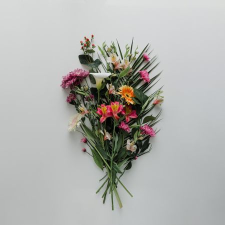 Flower bouquet on light background