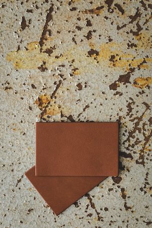 Natural leather labels for price or advertising