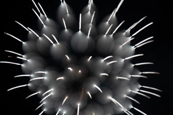 Bright fireworks on night sky