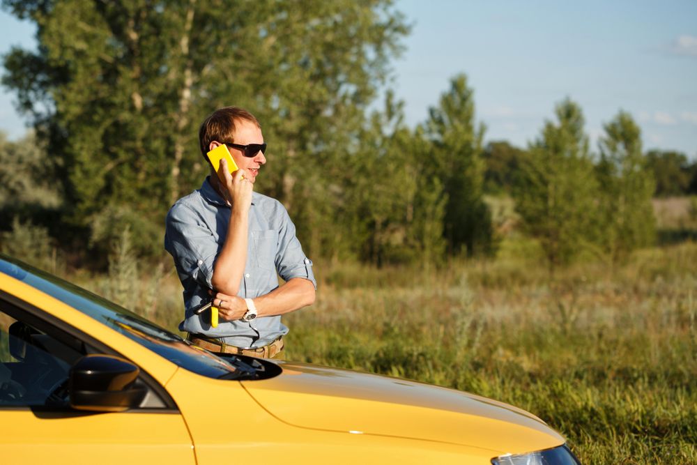 Man talking on his cell phone