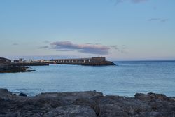 Industrial buildings at ocean