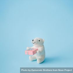 Polar bear toy with Christmas gift box 0Lazy5