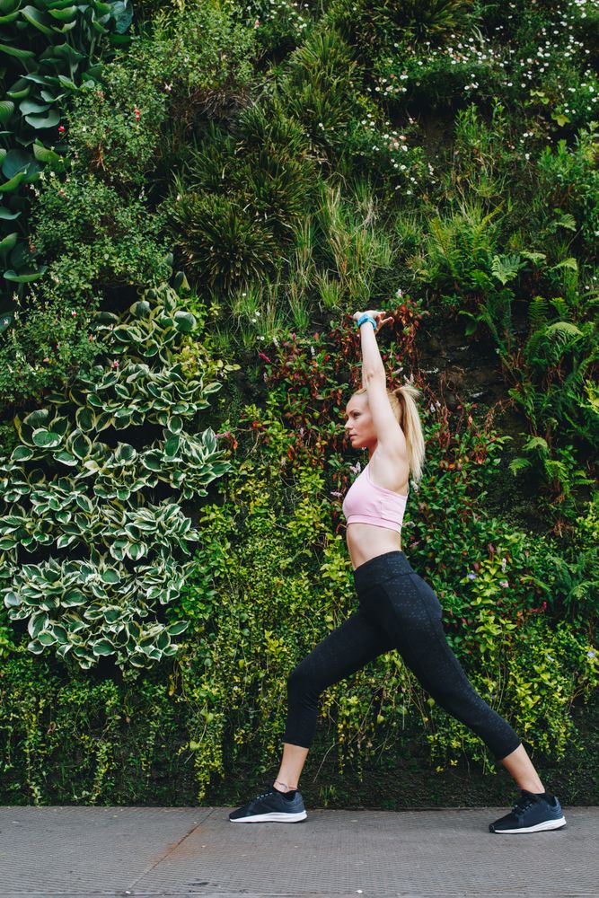 Woman doing some elongation exercises