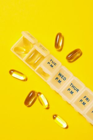 Immunity support capsules - Omega, health care concept