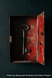 Open box with red interior and key bEW615