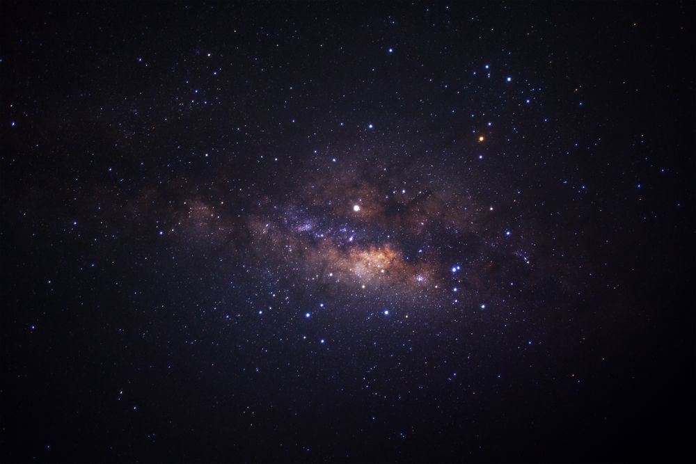 Milky way galaxy with stars and space dust in the universe