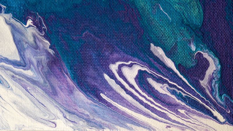 Blue Fluid Art, Abstract Acrylic Background