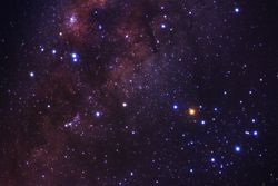 Scorpio constellation and the center of the milky way galaxy
