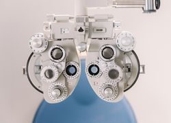 Vision test machine in doctor office