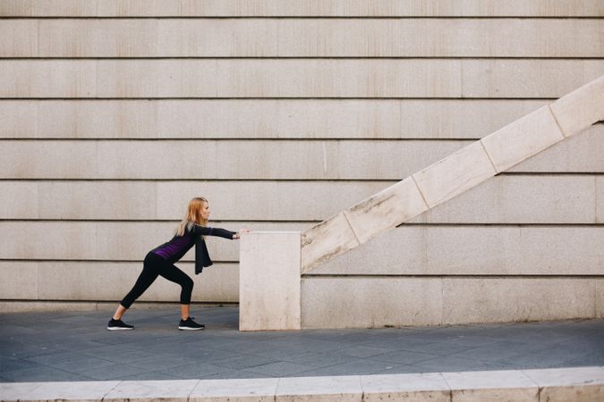 Woman doing some elongation exercises