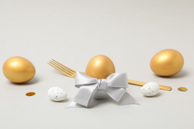 Concept of Richness and prosperity, golden eggs