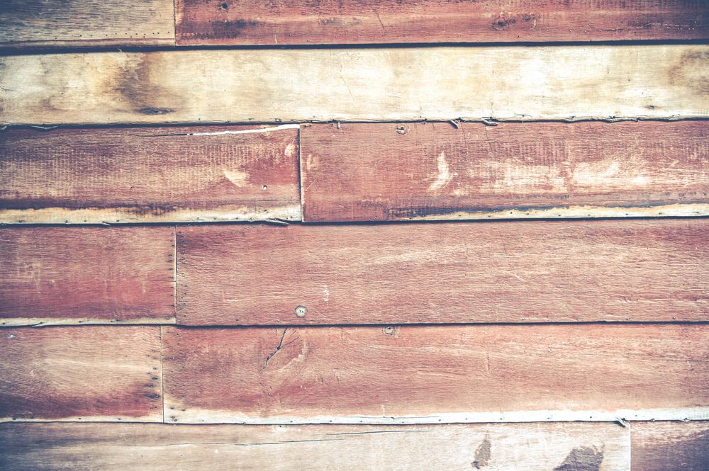 Rustic red wooden board floor