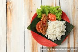 Ayam penyet geprek, Indonesian spicy garlic chicken dish 5n8anb