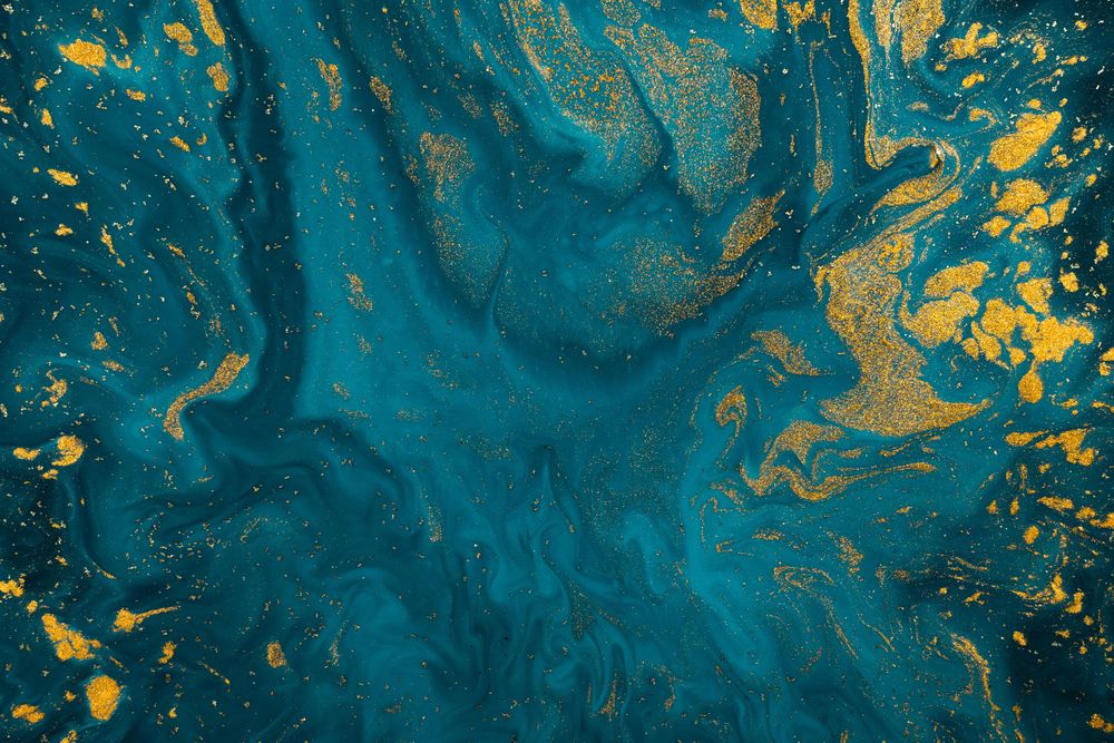 Blue and gold marble texture