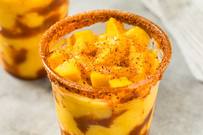 Healthy Frozen Mango Mangonada Cocktail Drink