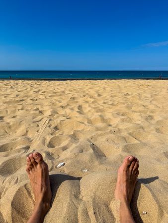 Feet in the sand, ile de Ré, France