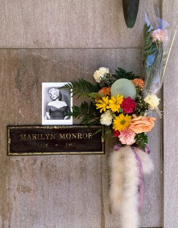 Marilyn Monroe’s grave marker in Los Angeles