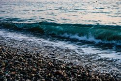 Waves approaching coast in Adjara region of Georgia