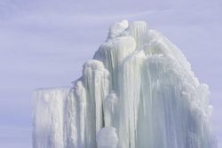 Frozen ice structures in the Wisconsin winter