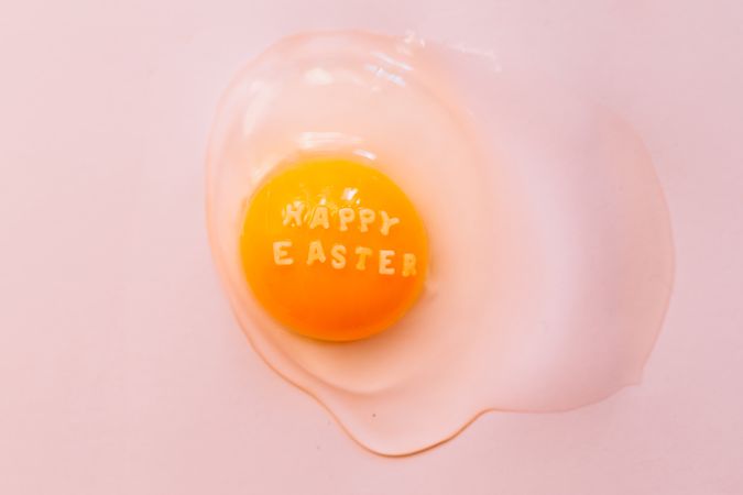 Fresh broken chicken egg