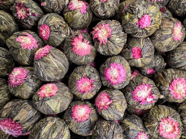 Jasmine blooming flower tea balls for sale in Turkish market