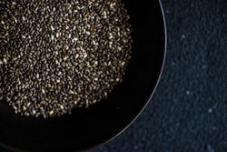 Bowl of chia seeds