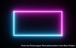 Blue and pink light making rectangle shape 5QGL9b