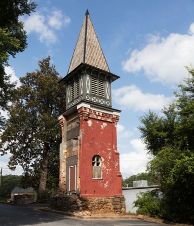 Remains of historic church steeple in Georgia