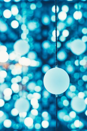 Garlands with blue lights
