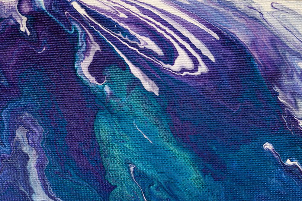 Blue Fluid Art, Abstract Acrylic Background