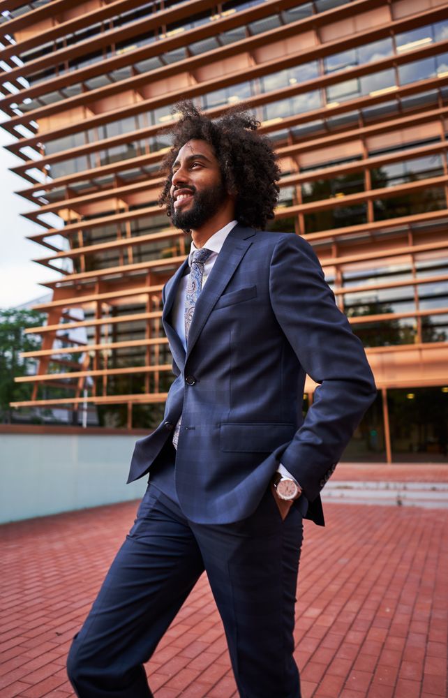 businessman standing at street